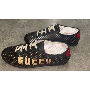 Gucci | Men's | “Guccy" | SEGA© Print | Stars |Falacer Sneaker Leather Size 9.5